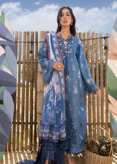 Unstitched 3-PC Luxury Lawn Silk Dupatta By Saira Shakira | CECIL-A
